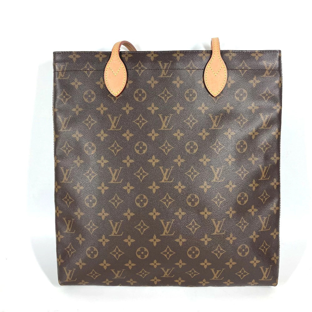 Louis Vuitton Carry Shoulder Brown Canvas Tote Vertical Monogram It Bag